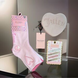 Juicy Couture Heart Coin purse +Socks & Tweezers